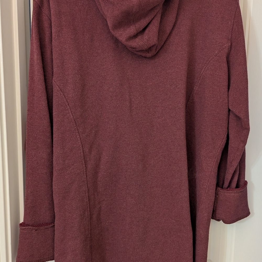 Natural Reflections Maroon Button-Up Cardigan - image 2